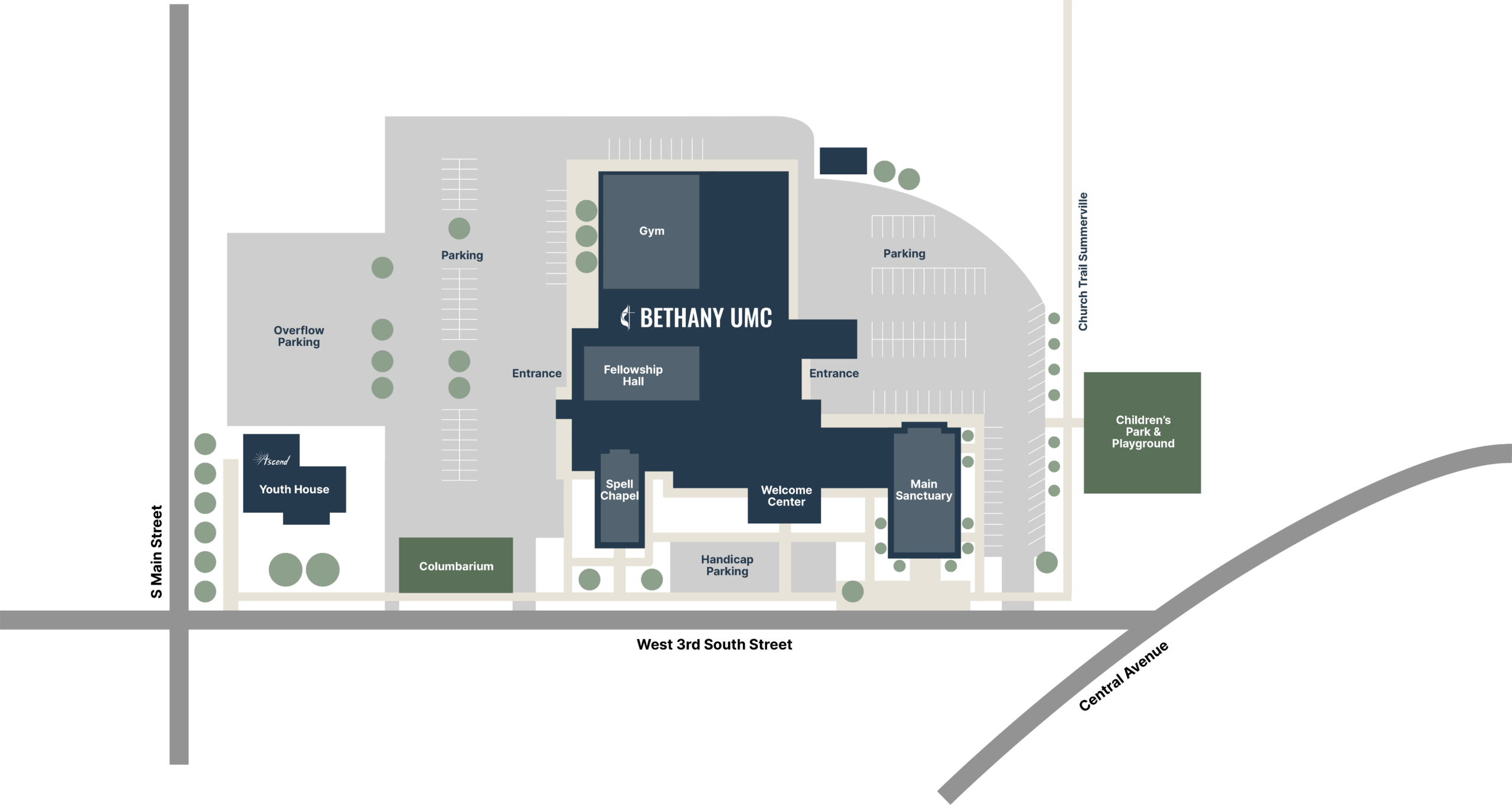 Bethany UMC Site Map